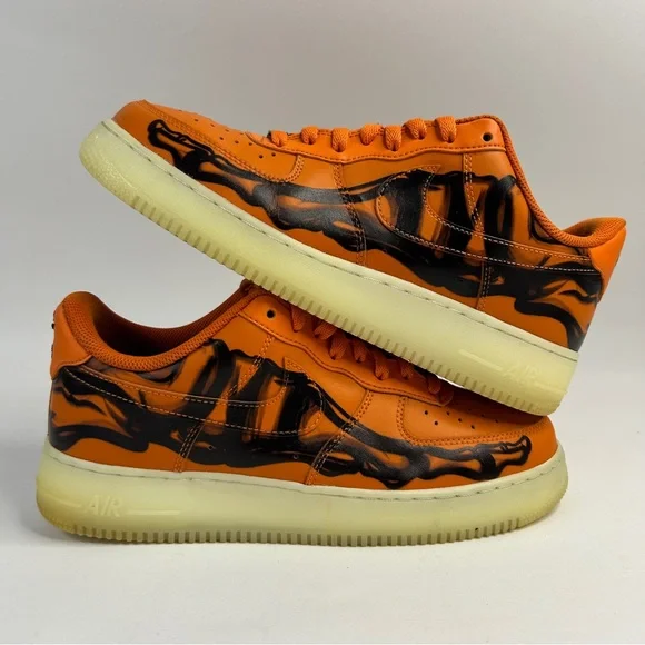 Nike Air Force 1 “Orange Skeleton Halloween” 2023 - Picture 1 of 8